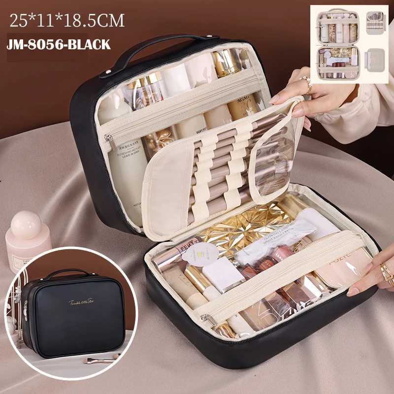 Private Label Multifunctional PU Leather Cosmetic Case Tray Makeup Bag Classified Storage Skin Care Toiletries Makeup Bag J251115
