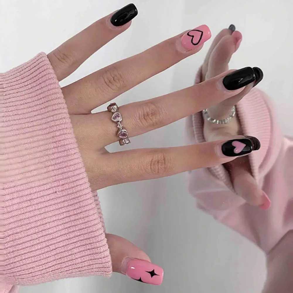 Pastel Pink Diamond Heart Ring for Women Dainty Unique Design Luxury Elegant Adjustable Open RingW251030