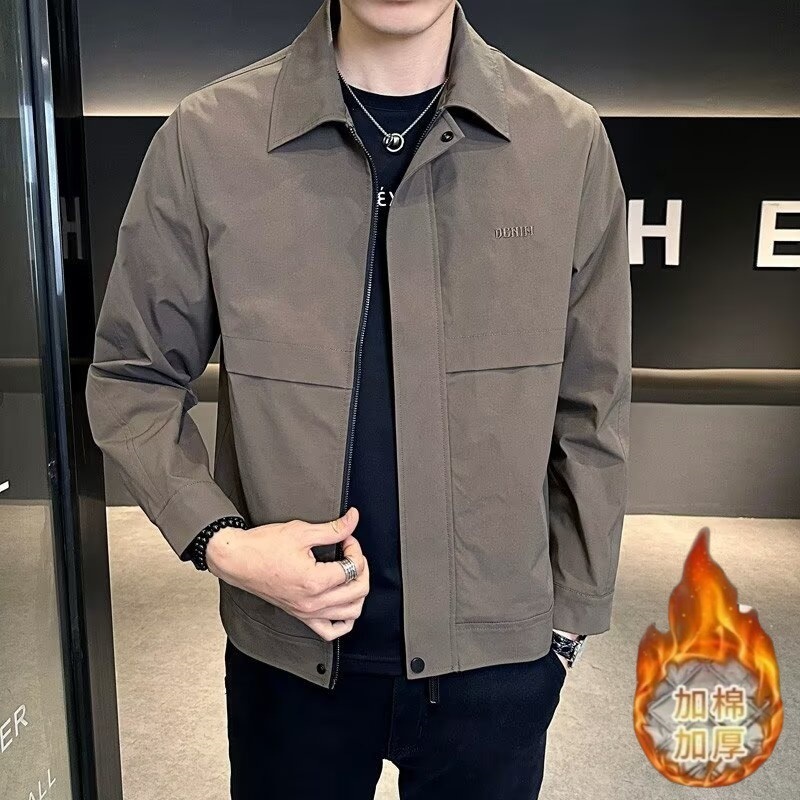 Trendy Men's Jacket 2025 Spring Autumn New Men's Designer Coat Casual Versatile Men's Turn-down Collar Workwear Jacket