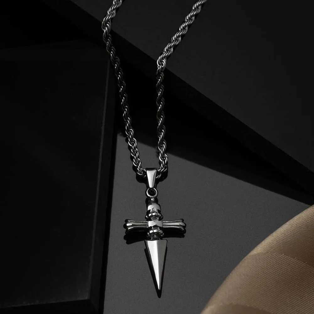 Anime Necklace for Men Judgement Chain Necklace HXH Pendant Mens Jewelry Cross Necklace Vintage Handmade Gift for Anime LoverXJ251030