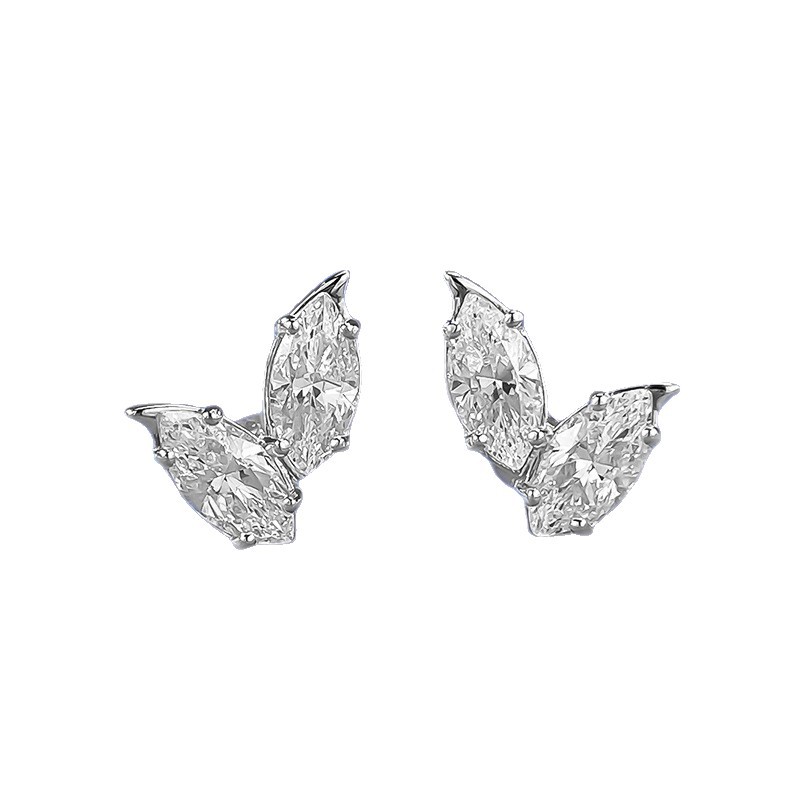 2025 Choucong Ins Top Sell Sweet Cute Simple Fashion Jewelry Genuine 100% 925 Sterling Silver Marquise Lab Moissanite Diamond Party Elegant Women Earr