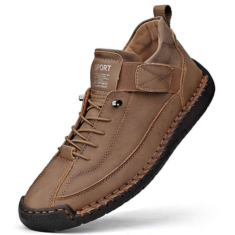 Autumn Winter Plus Size Mid-Top Martin Boots Outdoor Casual Work Stitching Men's Shoes