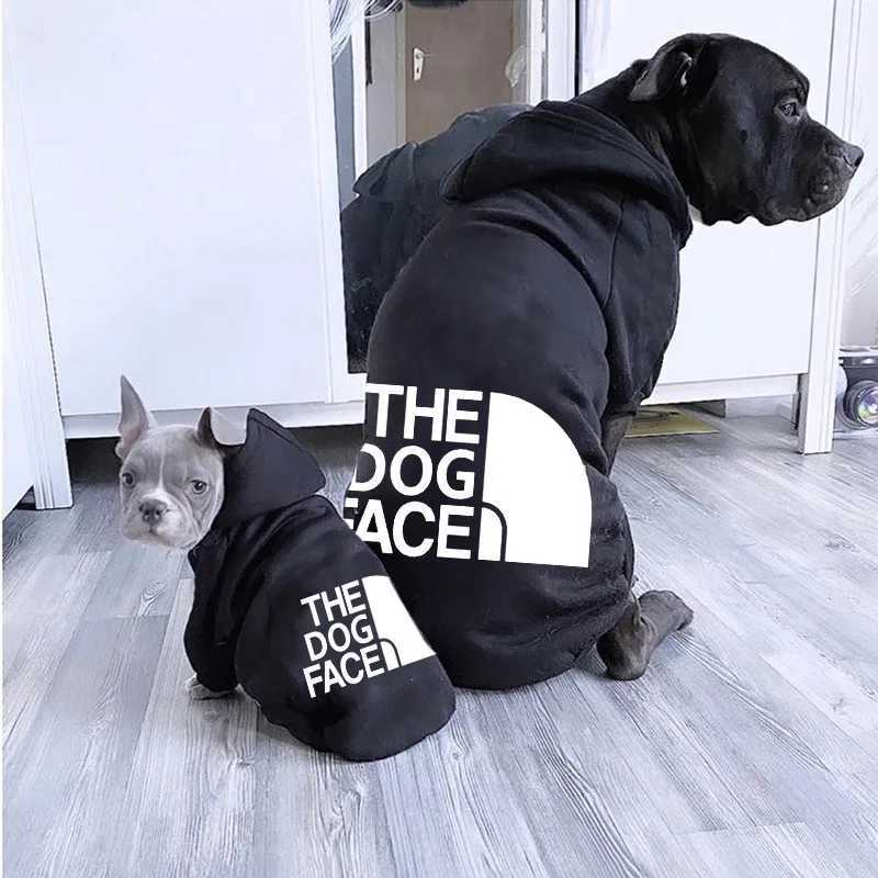 luxeryNew Pet Dog Hoodies Autumn and Winter Season Large Dog Clothes Dog Face Text Pattern French Bulldog Labrador et Clothing designer C251030