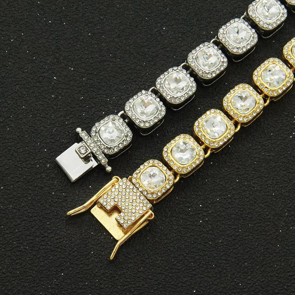 Bracelet Vvs Moissanite Miami Cuban Link Chain Jewelry Hip Hop Bracelet 925 Sterling Silver VVS Moissanite Tennis Cha