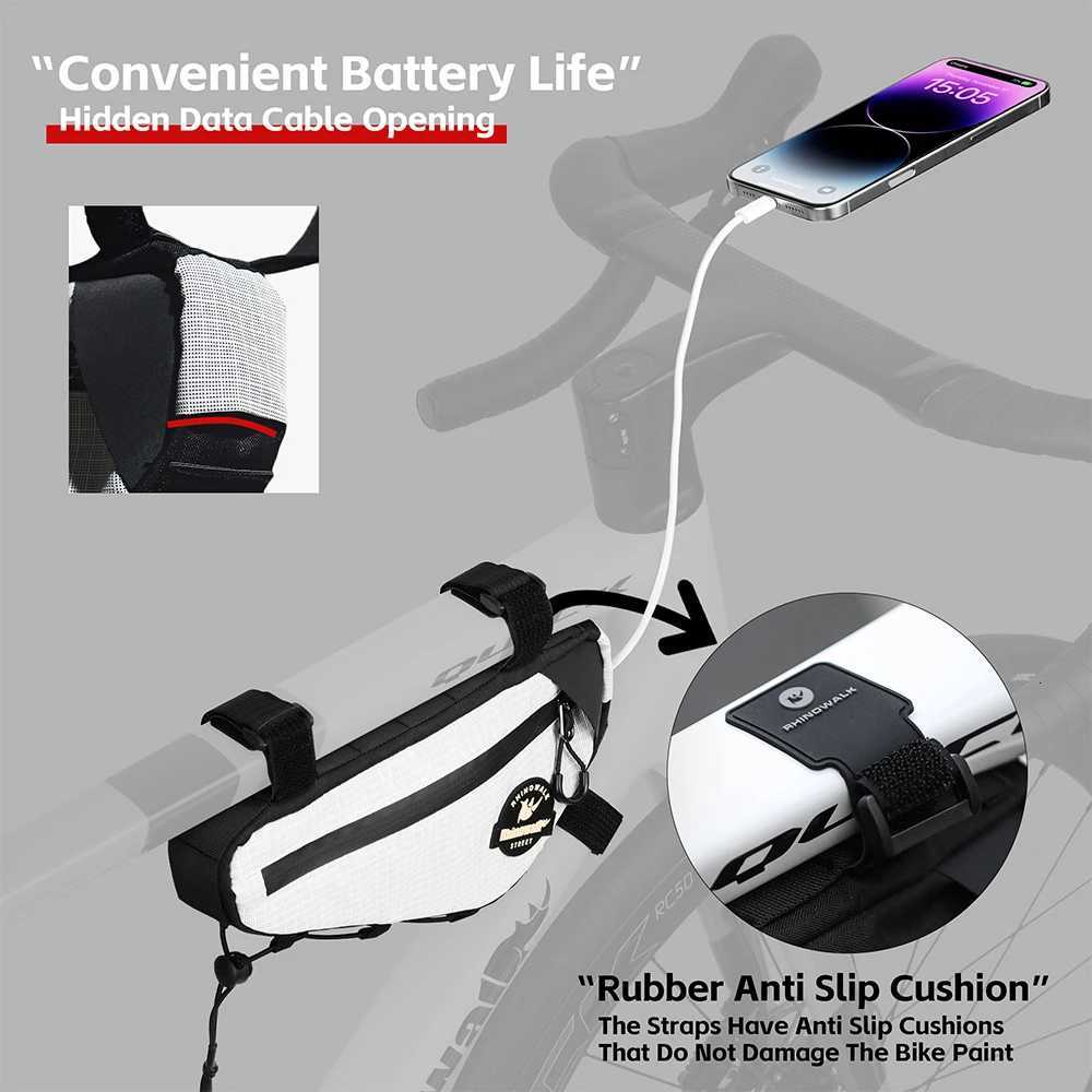Rhinowalk Bike Frame Bag Water Resistant Bicycle Under Tube Storage Pack For MtbRoad Gravel Bike Cycling Luggage Accessories H251029