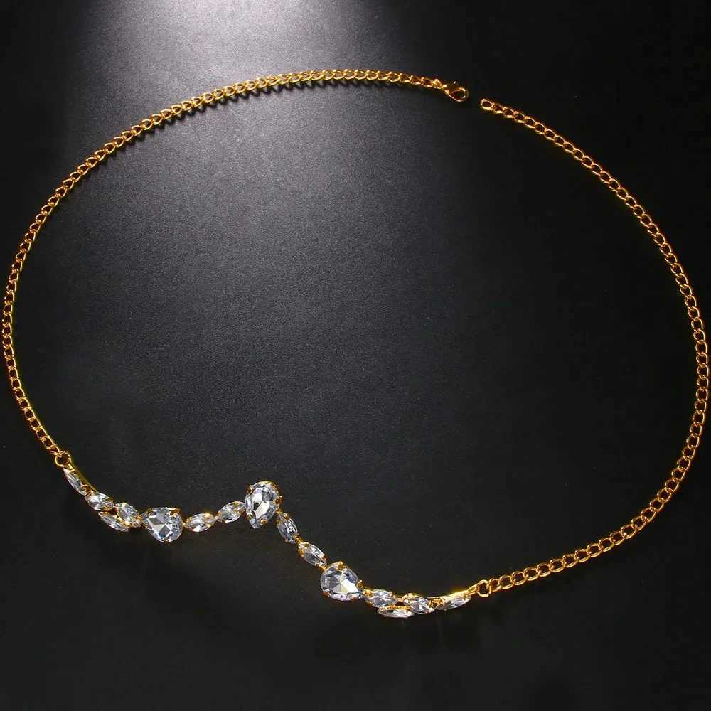 Stonefans Fashion Shiny Crystal Glasses Frame Jewelry for Women Vintage Rhinestone Water Drop Half Frame Glasses AccessoriesW251029