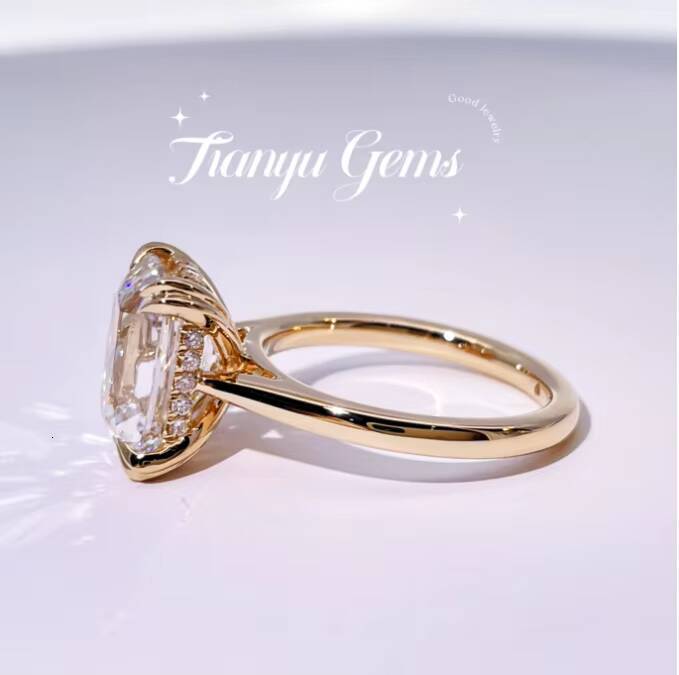 Tianyu Gems 14k Yellow Gold Ring Set 504ct F VS2 Lab Diamond LG670420263