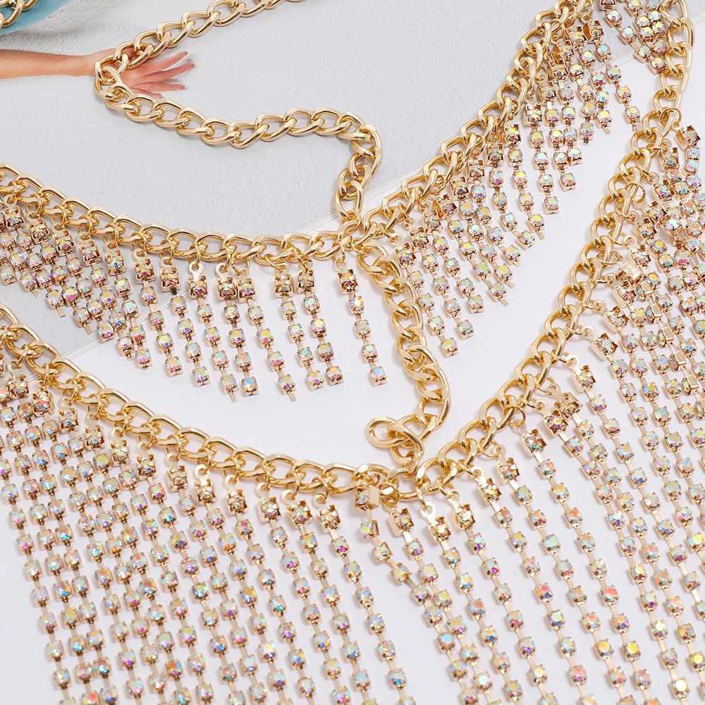 Indian Luxury Full Rhinestone Chain Fringe Bling Face Jewelry Women Prom Party Mask Chain Metal Headband Decoration Bridal VeilsW251029