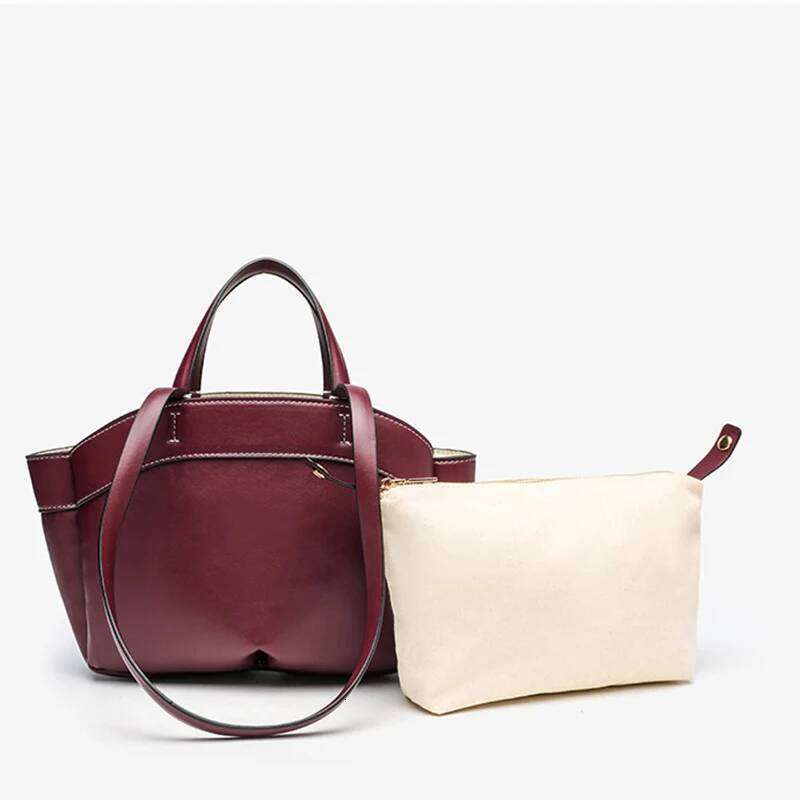 2025 Fashion Large Capacity Brown Handbag, Commuter Soft Super Fiber Synthetic Leather Shoulder Crossbody Bag