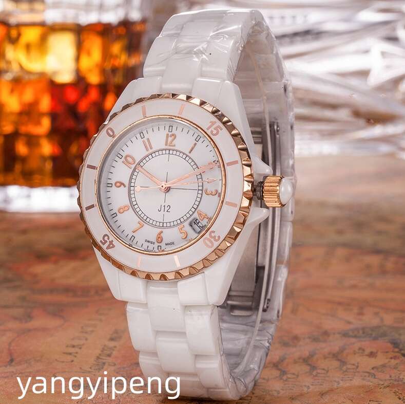 watches men Couple Watch Ceramics Sports Quartz Wristwatch Black White Ceramic Classic Vintage Lady J12 watch women designer watches