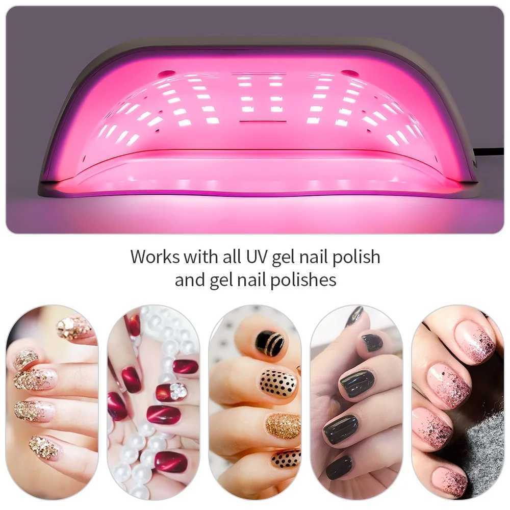 96W 48LED Lights Nail Dryer Red Light Fast Drying LED Nail Lamp Tow Hand Big Lamp Gel Polish Dryer Timer Smart Nail Art Tools L251030