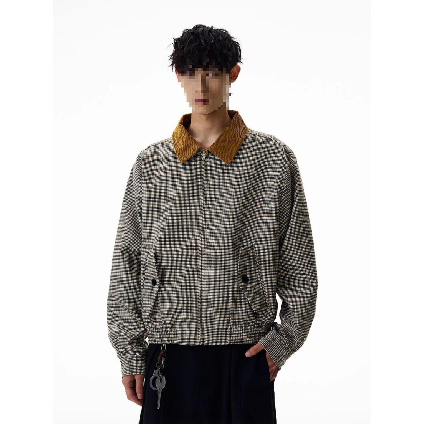 2025 Autumn Cool Turn-Down Collar Jacket Men High Street Trendy Brand Harajuku Korean Style Designer coat Loose Versatile Jacket