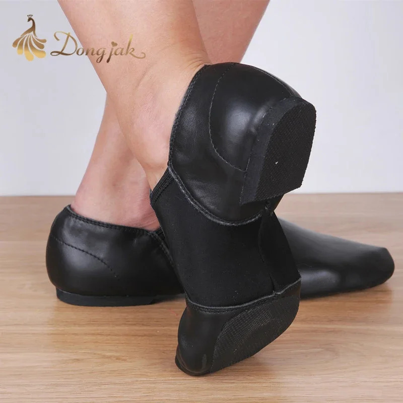 Genuine Leather Jazz Dance Shoes Tan Black Antiskid Sole ballet Shoes High Quality Adults Dance Sneakers For Girls Women 251023