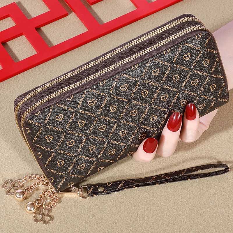 Largecapacity Simple Lg Wallet Faux Leather Zipper Purse Casual Mtifunctial Cluh Bag D251030