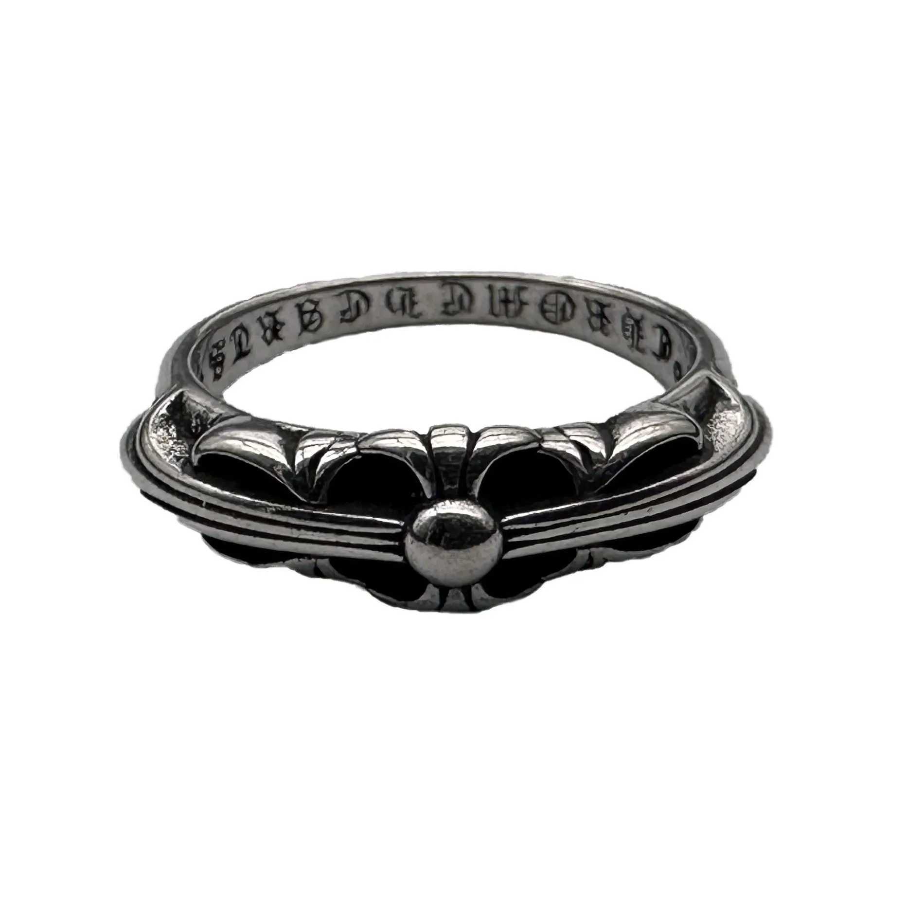 2025 Hot Sale Guardian Thin Ring Unisex Thai Silver Retro Old HipHop Mens Medieval Niche Highend FeelingW251030