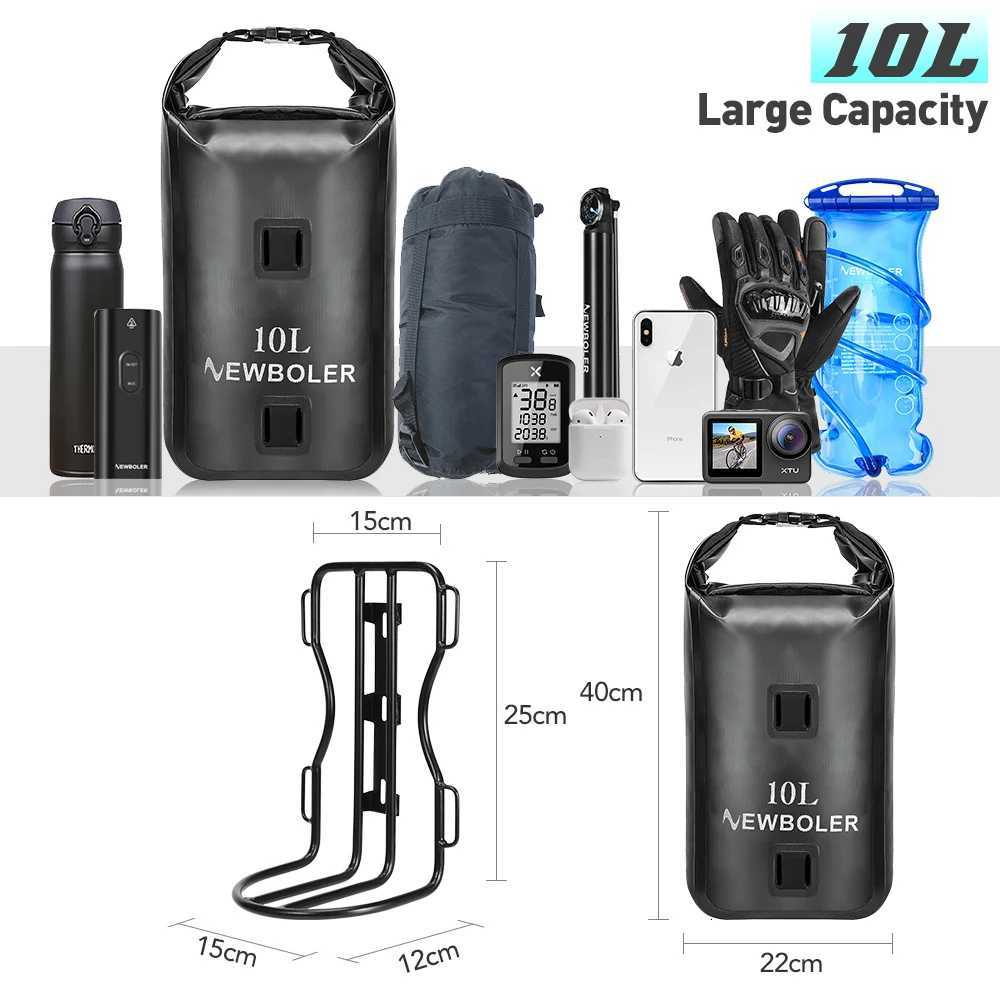 2024 NEWBOLER Portable Waterproof Bicycle Fork Bag 10L Portable Bike Bag Electric Scooter Bag Bicycle Front Bag Bike Fork Bag H251029
