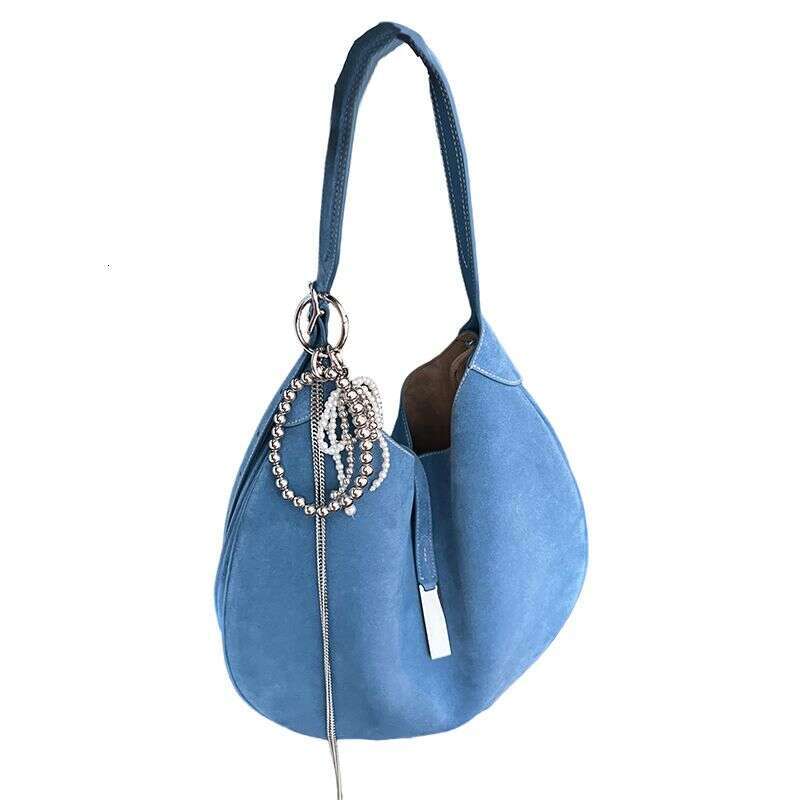 Designer Bag Tote Bag Shoulder Bag Single Shoulder Underarm Large Capacity Blue Suede Saddle For Women 2025 New High-Value Handheld Commuter Tote Bag