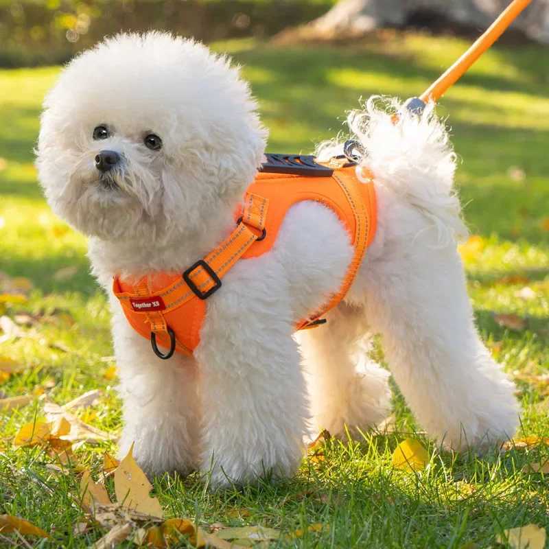 Pet leash vest type puppy chest strap antiexplosion flush reflective dog chest back pet supplies dog rope J251129