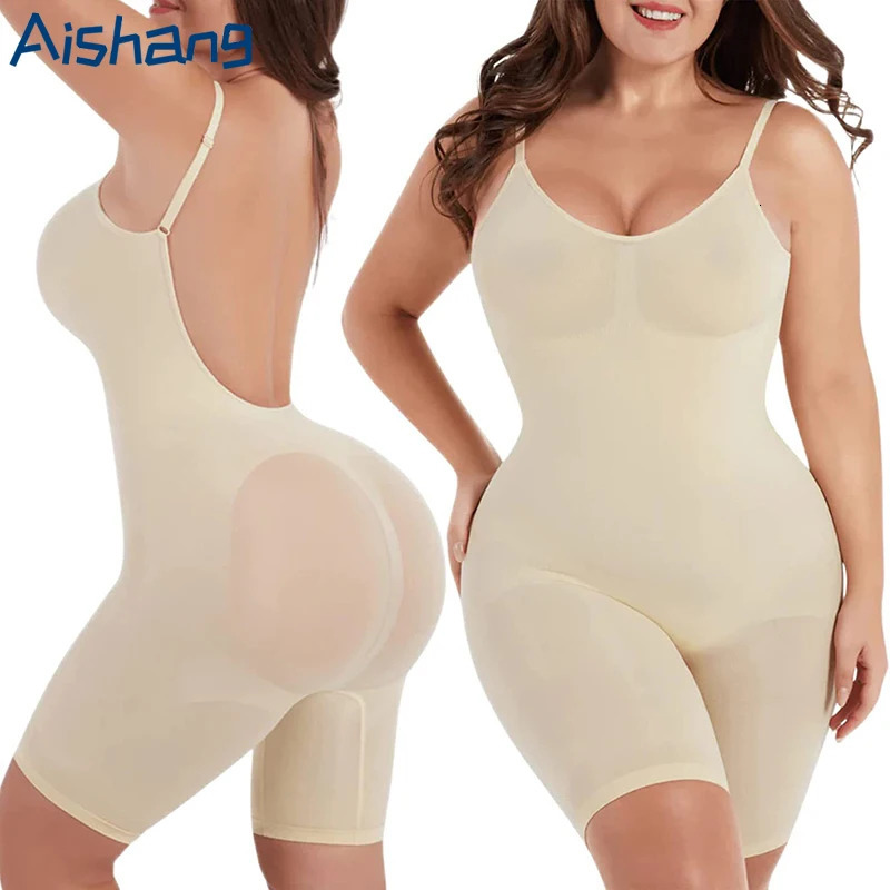 Women Seamless Low Back Bodysuit Shapewear Waist Trainer Body Shaper Fajas Colombianas Open Crotch Slimming Underwear Corset 251030