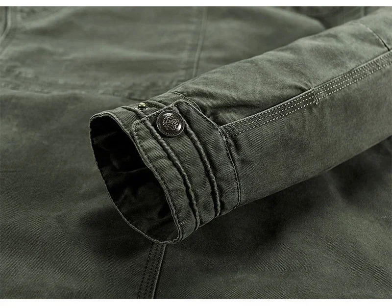 Autumn winter Jacket Men Pure Cotton Business Casual Cargo Jackets Army Military Motorcycle Bomber Coats Male Jaqueta Masculina251027