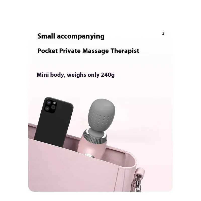 Deep Tissue Massage Gun USB Rechargeable Portable Full Body Muscle Massage 5speed Adjustable Fascia Gun Pink and Black J251030