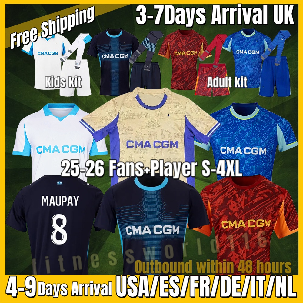 xxxl 4xl 2025 2026 Marseill soccer jerseys CONTEST OM man and KIDS football shirt New style sMarsei lleS sMaRsEiLlES enfants MEDINA maillot de football jersey S-4XL