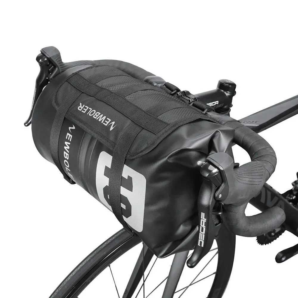 NEWBOLER NEW Bike Front Tube Bag Waterproof Bicycle Handlebar Basket Pack Cycling Front Frame Pannier Bicycle Accessories H251029