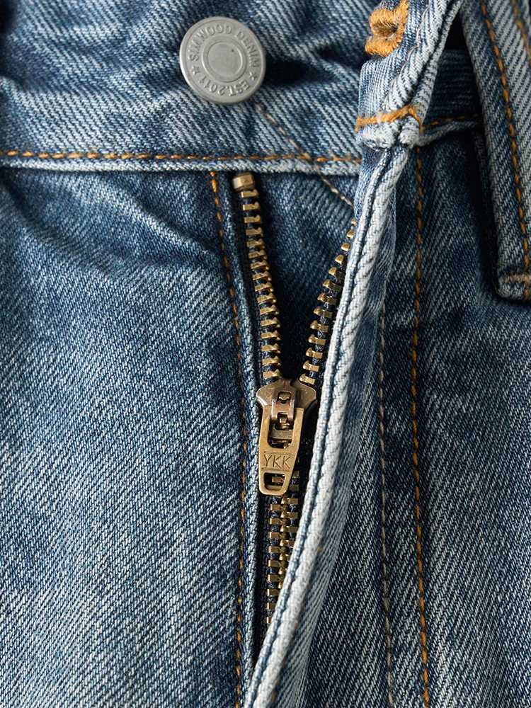 SIMWOOD 2025 Autumn New Loose Relax 135oz 100 Cotton Fabric Washed Vintage Jeans Men High Quality Denim Trousers J251030