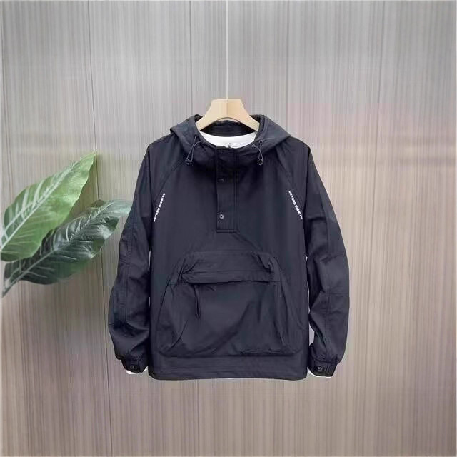 New Workwear Large Pocket Hooded Jacket For Men And Women Designer Coat Spring And Autumn Parka With Zipper Pockets Casual Loose Coat