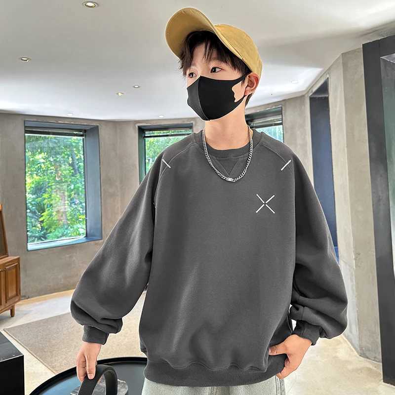 Children Brief Style Hoodie Sweatshirt for Boys European and American Street Fashion Clothing Kids Retro Simple Pullover TopsT251030