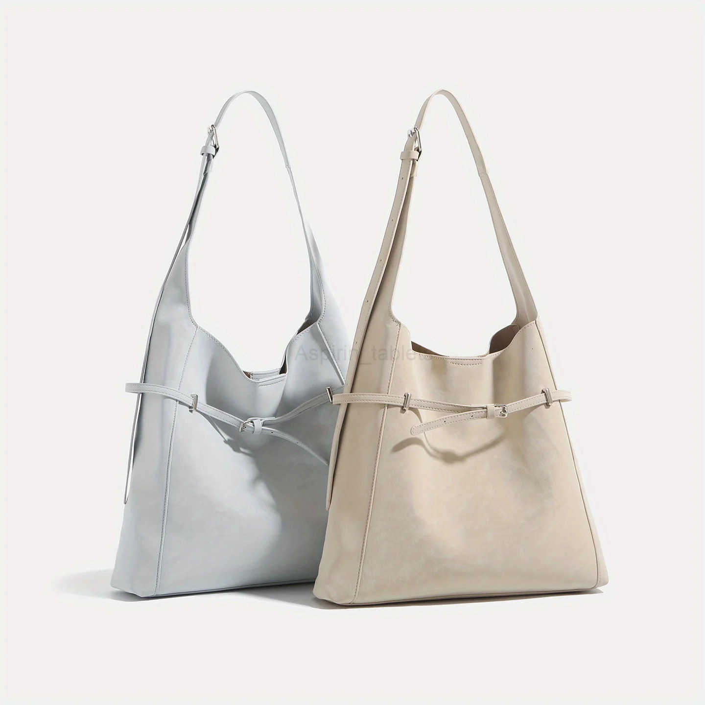 JIOMAY 2025 New Womens Minimalist Handbag Soft Matte Shoulder Bag White Underarm Purse Large Capacity Hobo Bag for Daily Life M251030