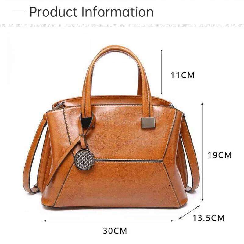 100% Genuine Leather Women's 2025 New Large Capacity Cowhide Shoulder Bags Women Fashion Crossbody Bag Female Handbag 2701