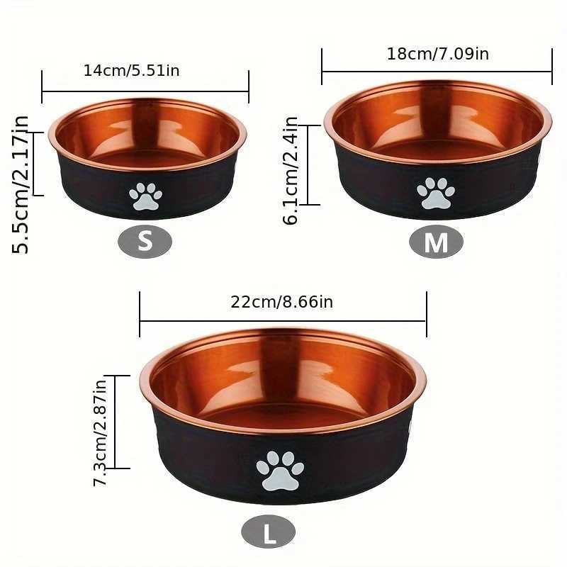 AntiSlip Dog Bowls Small Medium And Large Dog Feeding Bowls And Water Fountains Stainless Steel Pet Feeders Pet Dog Accessories J251113