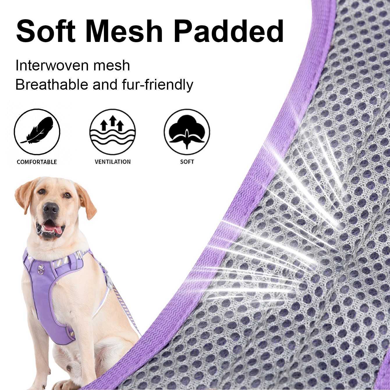 HP2271pc Adjustable Reflective Pet Dog Harness Doublesides printed webbing Durable Oxford Fabric Anti Deformation Buckle J251129