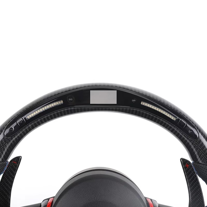 Custom Heated M Led Display Carbon Fiber Steering Wheel for BMW M2 M3 M4 M5 F10 F50 F30 F32 F80 F82 F90 E90 E92 E60 E63 G20 G30