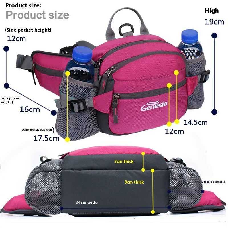 Bike Riding Cycling Running Fishing Hiking Waist Bag Fanny Pack Outdoor Belt Kettle Pouch Gym Sport Fitness Water Bottle Pocket H251029
