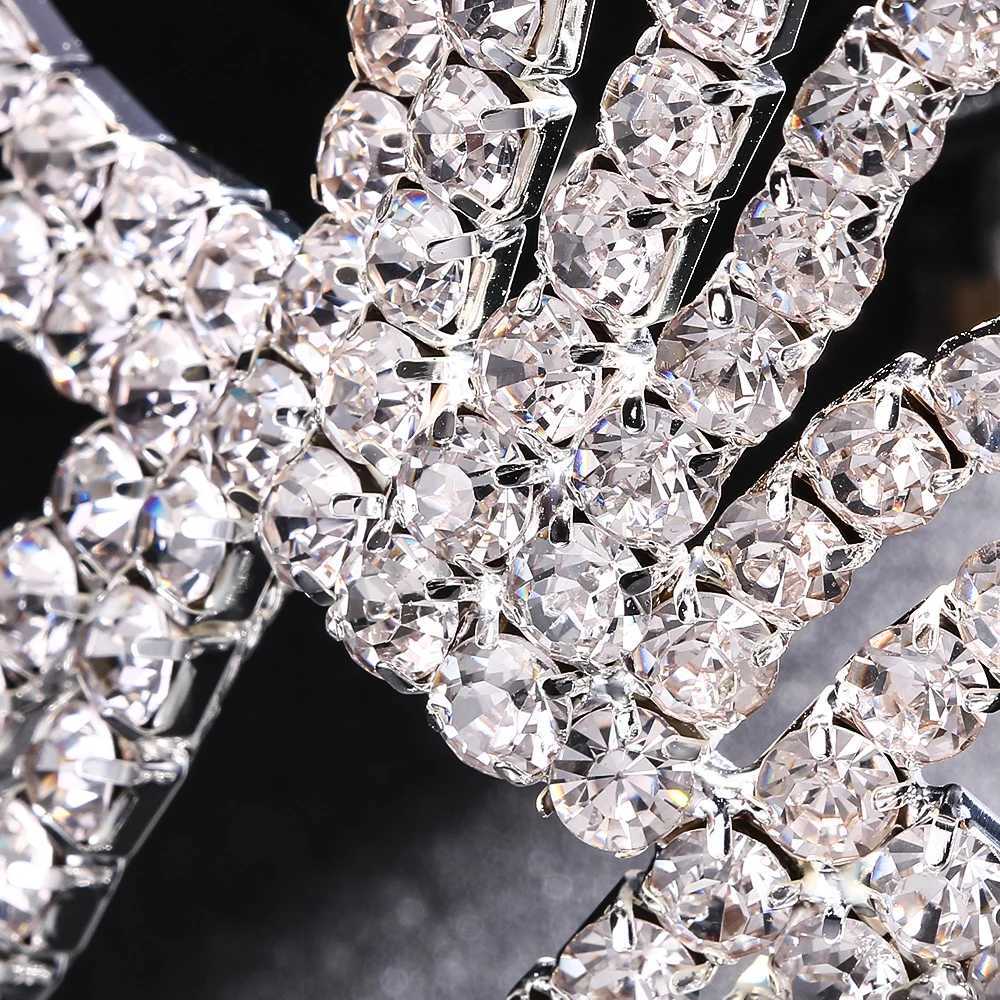 Stonefans Exaggerated Butterfly Mask Veil Lady Masquerade Costumes Fashion Show Oversize Rhinestone Face Veil Jewelry for WomenW251029