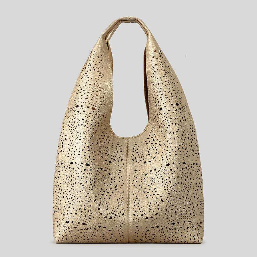 Fashion Hollow Composite Large Capacity Women Shoulder Bags Soft Pu Leather Handbags Casual Summer Beach Tote Bag