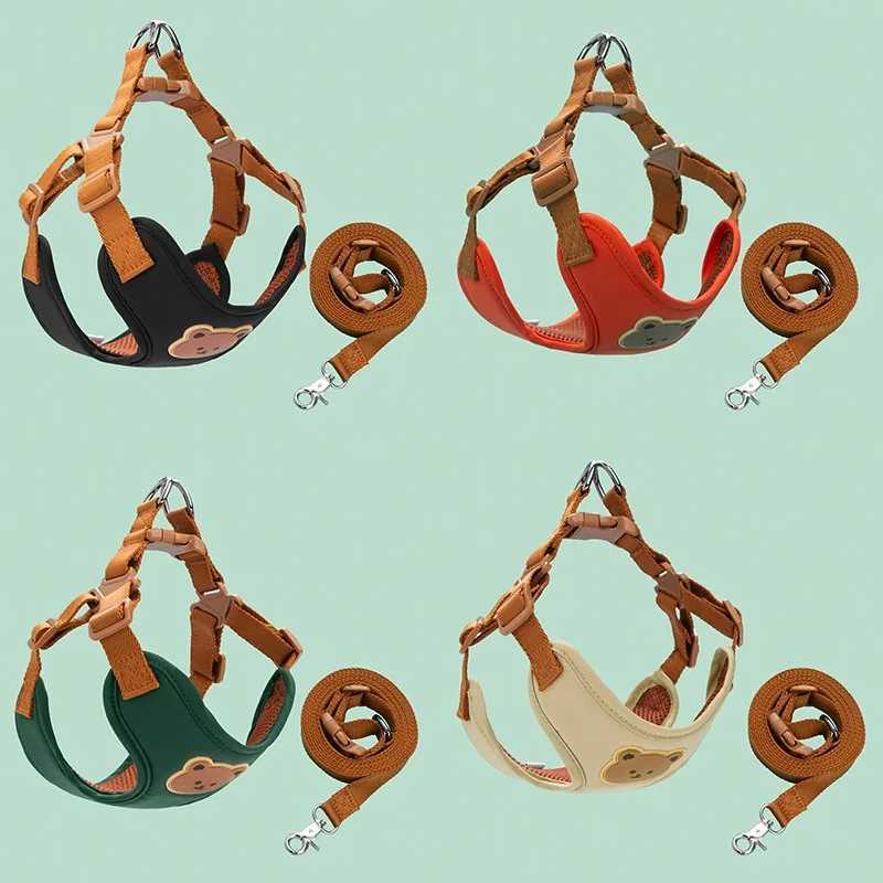 Pet Dog Harness Leash Set Small Medium Dog Cat Vest Breathable Puppy Chest Strap French Bulldog Chihuahua Harness Pet Supplies J251129