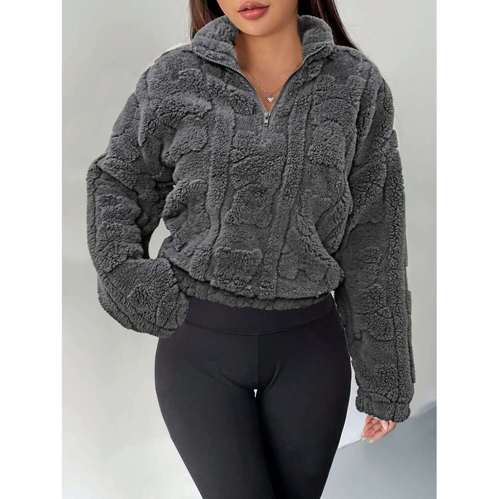 SPECHIR Sweatshirt SPECHIR Women S Soft Fleece Lined High Neck Zip Up Sweatshirt Elegant Pullover With Full Zip Closure Hine Washable Solid Color Cozy