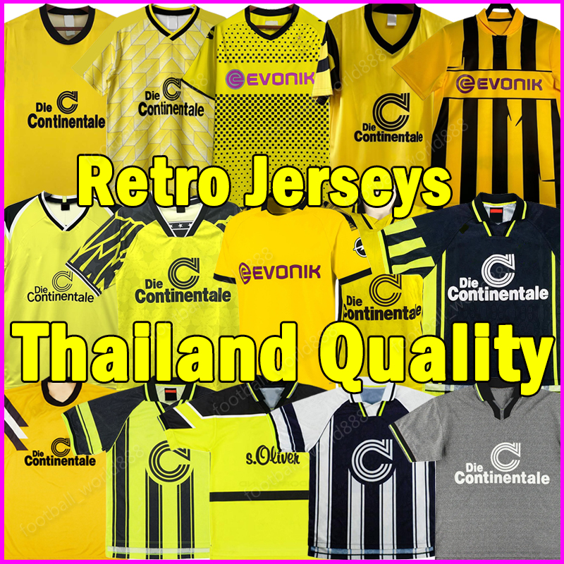 Trikots Retro DortmundS 88 90 Soccer Jerseys REUS HUMMELS LEWANDOWSKI 95 96 Football Shirts M.GOTZE HERRLICH BOBIC 96 97 19 20 football kits MOLLER KOLLER Men Kits Sets