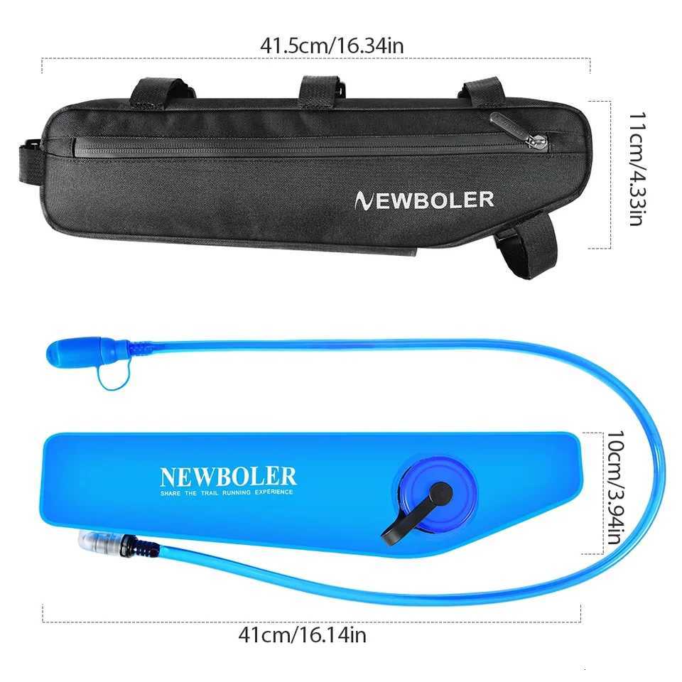 Bicycle Triangle Bag Waterproof Bike Down Tube Front Frame Bag Cycling Top Tube Bag with Water Bladder For MTB Road Gravel Bike H251029