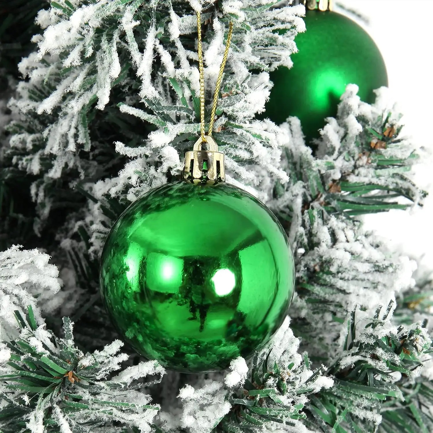Christmas Balls Ornaments 24Pc Green Colorful Shatterproof Tree Decoration 3060MM Hanging Ball for Xmas Party Wedding 251028
