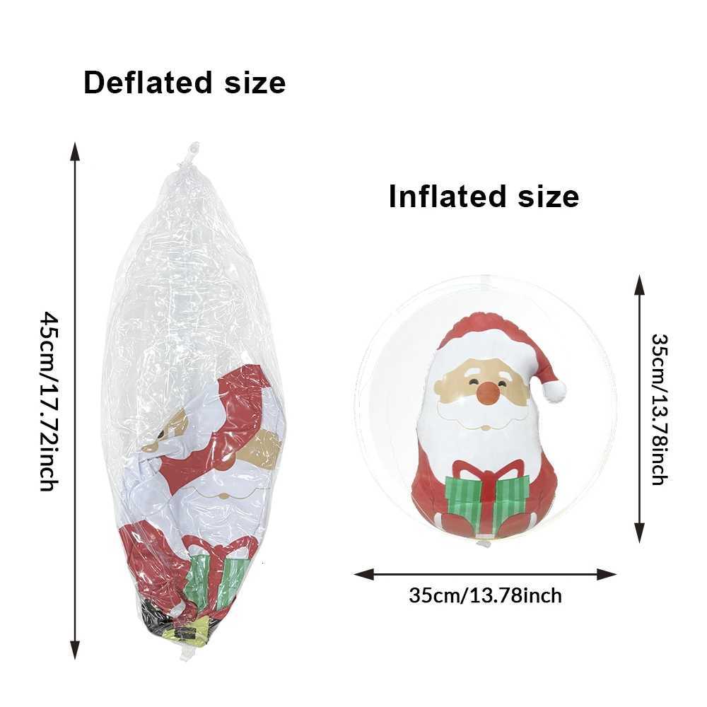 1pc Inflatable Transparent Snowman Christmas Ball PVC Party Decoration Ball Suitable For Christmas and New Year Party Supplies C251030