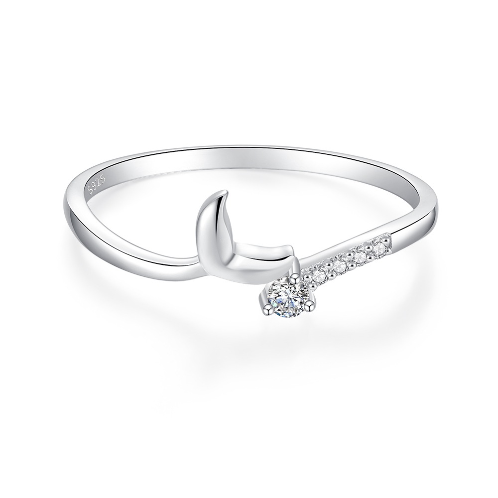 Taiyang S925 Sterling Silver Ring Set Hypoallergenic Simple Single Stacking Zircon Ring for Women Premium Wedding Fine Jewelry Wholesale