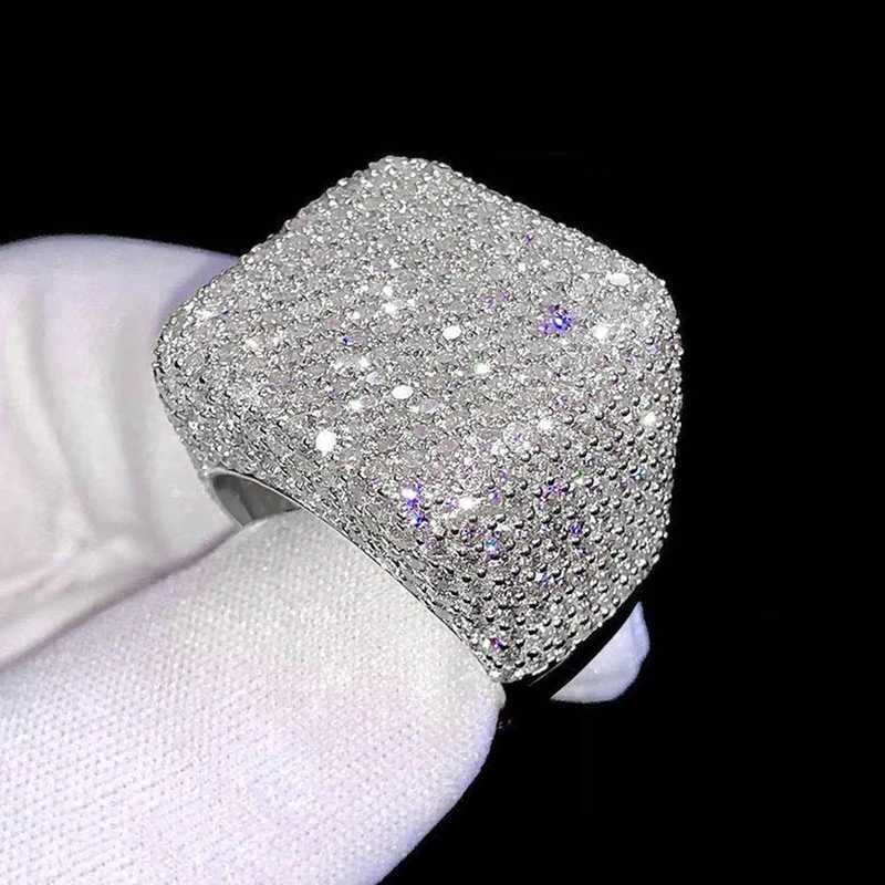 Huitan Geometric Square Shaped Cubic Zirconia Women Rings for Wedding Engagement Band Accessories Sparkling Trendy JewelryW251030