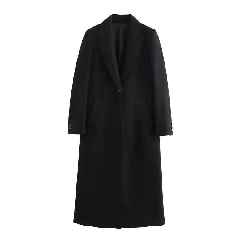 2024 Autumn Winter Arrival Womens Wool Blend Long Lapel Coat Jaet Sve Medium Length Other Material 00 251010