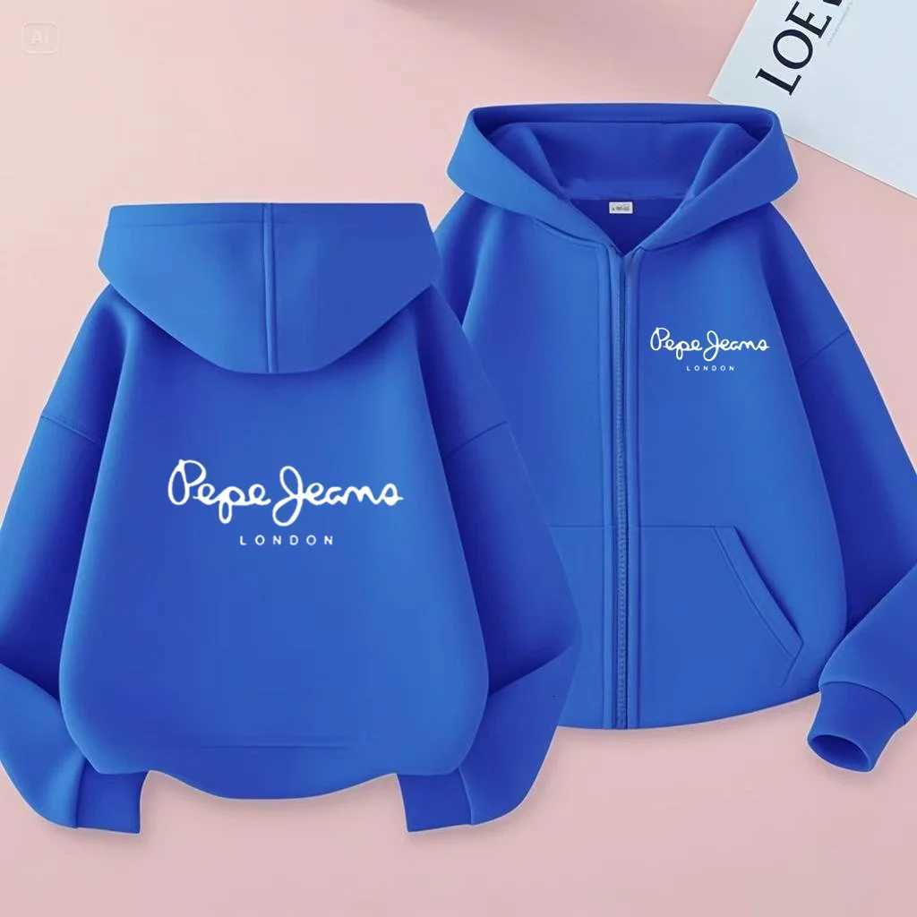 Childrens Black Sweatshirt Letter Zipper Style Long Sleeve Hoodies Girls Boy Top 312Yrs Casual Fashion Sports Charming ClothesT251030