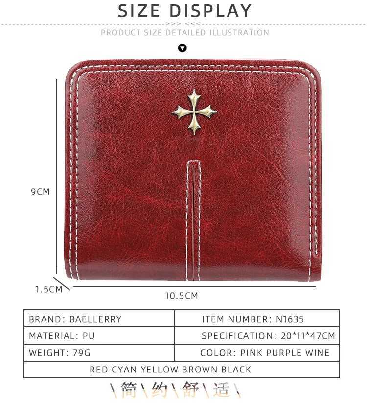 New Mini Wen Wallets Slim Wen Fi Small Wallets Zipper PU Leather Quality Fem Purse Card Holder Wallet1 D251030