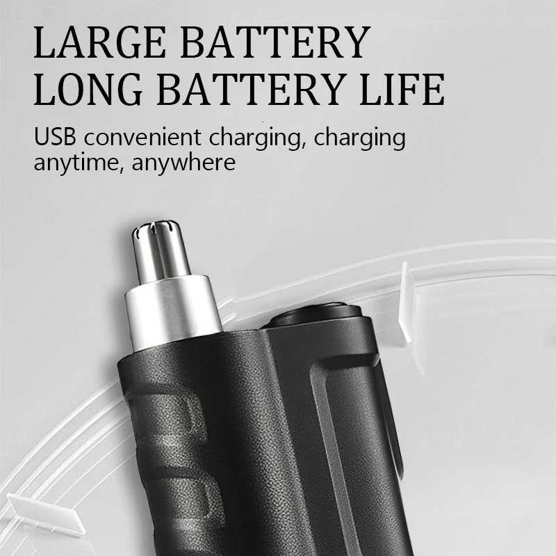 Nose Hair Trimmer USB Rechargeable Ear and Nose Hair Trimmer Male and Female Nose Hair Shaver Washing Blade M251030